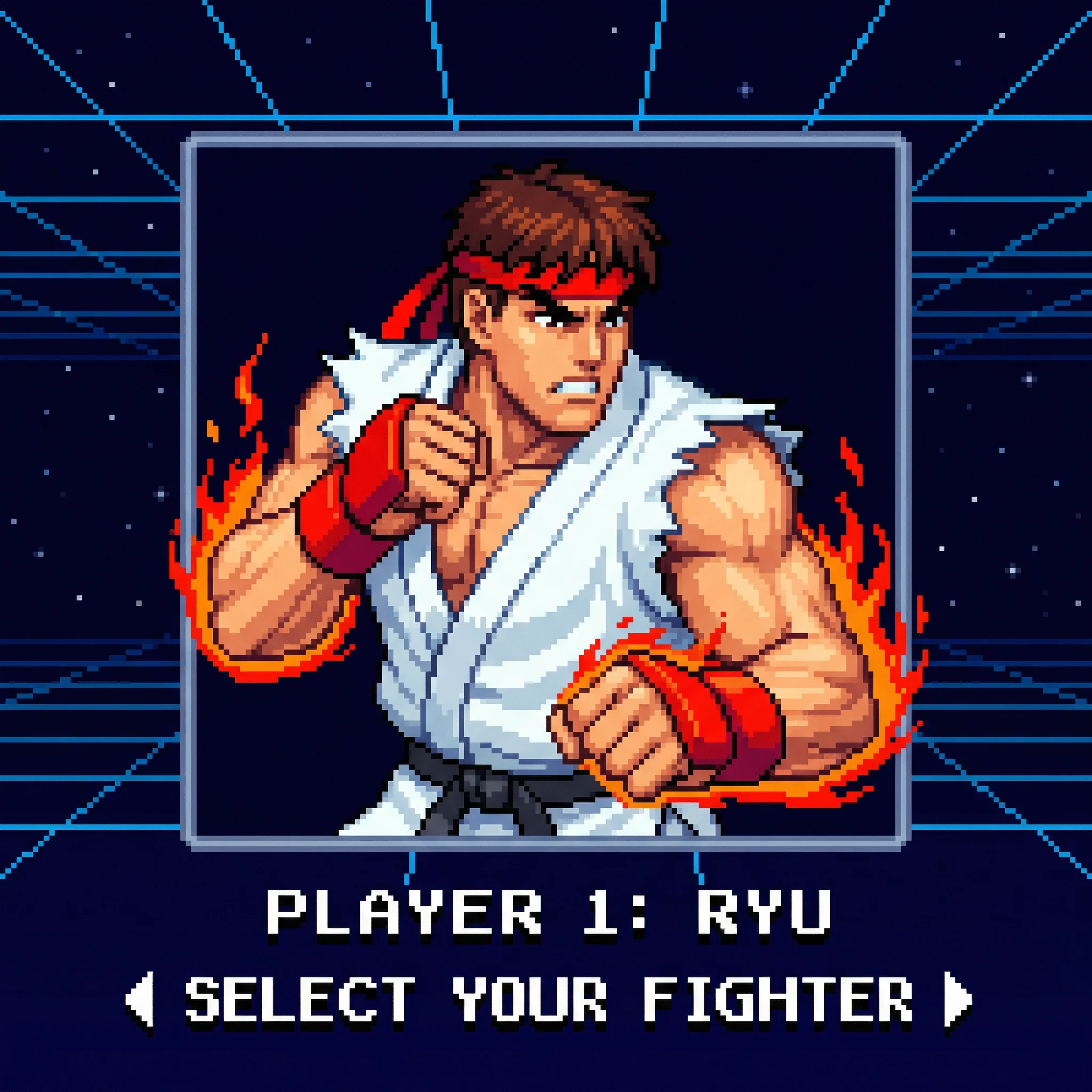 格斗家隆的像素头像 - ag捕鱼 角色